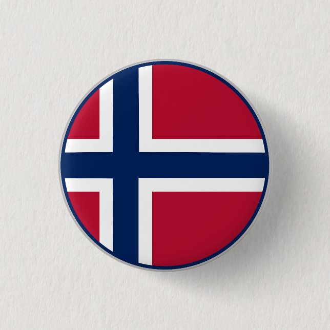 Norwegian Flag Button (Front)