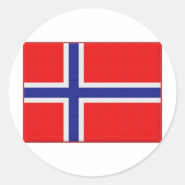 Norwegian Flag Classic Round Sticker (Front)