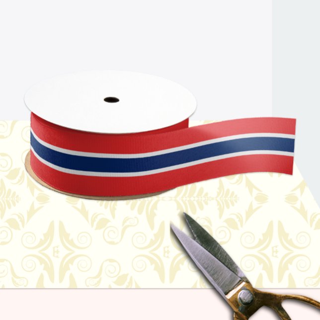 Norwegian flag colours ribbon, Norway /sports Satin Ribbon (Creator Uploaded)