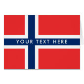 Norwegian flag custom greeting card (Front Horizontal)