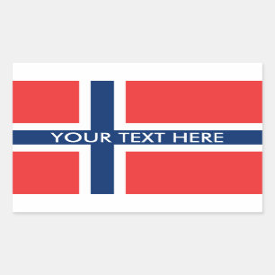 Norwegian flag custom stickers