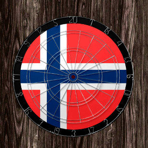 Norwegian Flag Dartboard & darts / game board