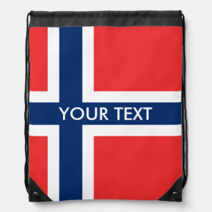 Norwegian flag drawstring bag for Norway