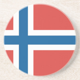 Norwegian Flag Drink Coaster