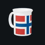 Norwegian Flag Drink Pitcher<br><div class="desc">Flag of Norway</div>