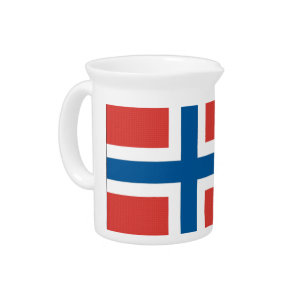 Norwegian Flag Drink Pitcher