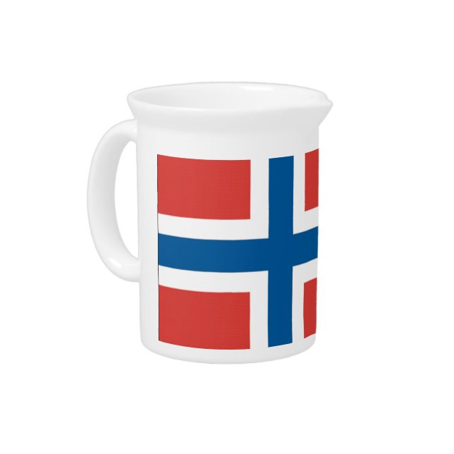 Norwegian Flag Drink Pitcher (Left)