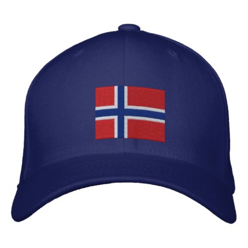 Norwegian Flag Embroidered Baseball Cap