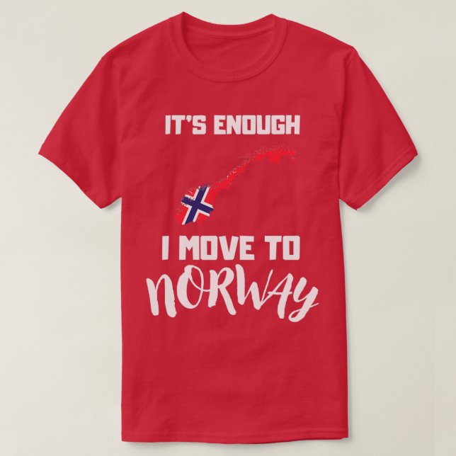 Norwegian Flag Funny Gift Norway T-Shirt (Design Front)