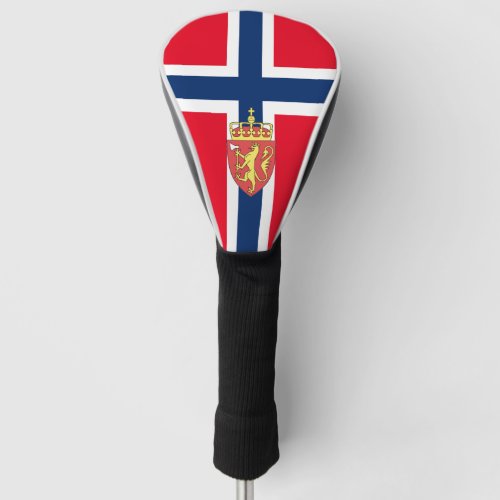 Norwegian flag golf head cover