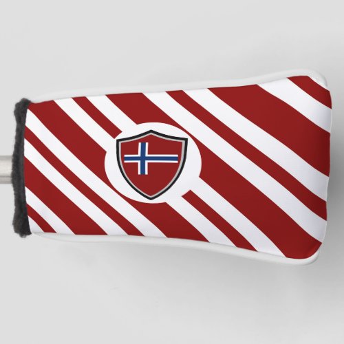 Norwegian flag golf head cover