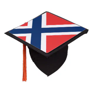 Norwegian flag graduation cap topper