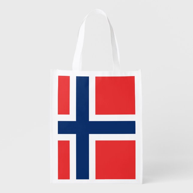 Norwegian flag grocery bag (Front)