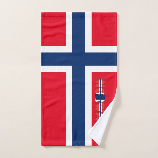 Norwegian flag hand towel  (Hand Towel)