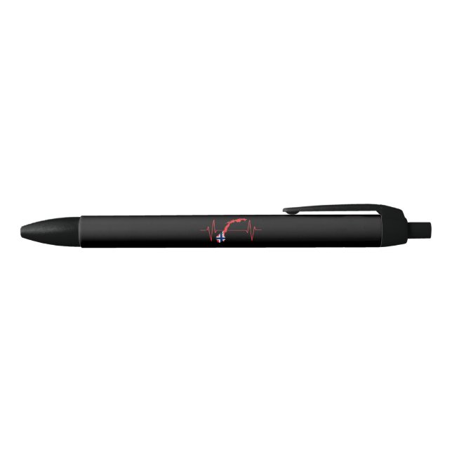 Norwegian Flag Heartbeat Pen (Top)