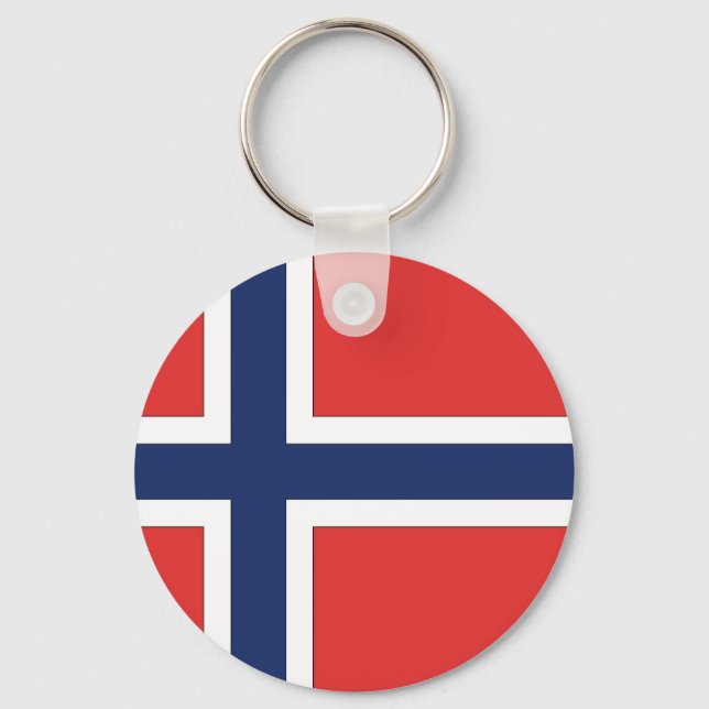 Norwegian Flag Keychain (Front)