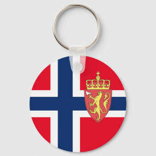 Norwegian flag keychain