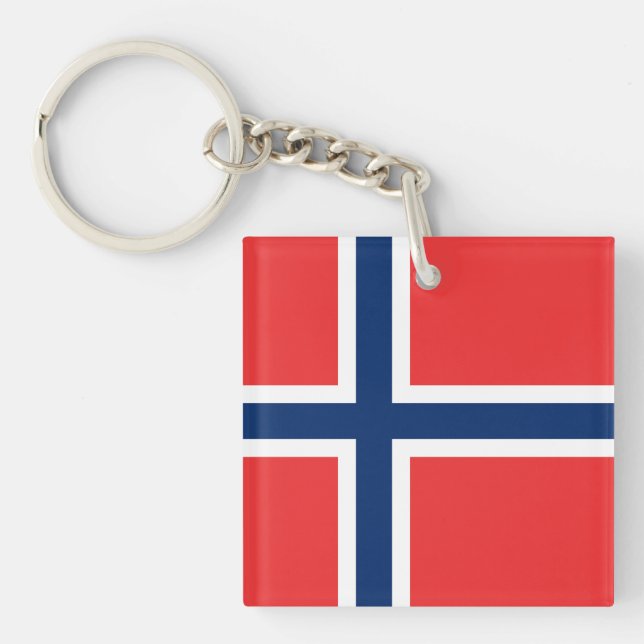 Norwegian Flag Keychain (Front)