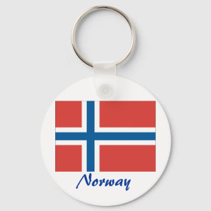 Norwegian Flag Keychain