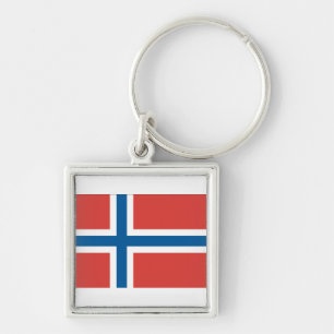Norwegian Flag Keychain