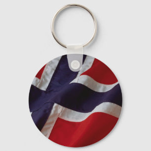Norwegian Flag Keychain