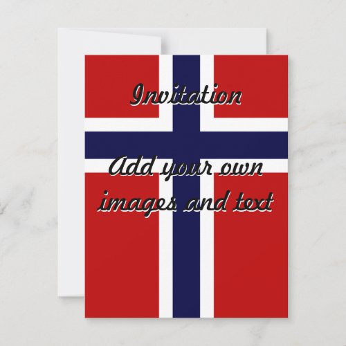 Norwegian Flag _ Kongeriket Norge _ Norsk Flagg Invitation