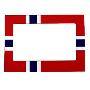 Norwegian Flag - Kongeriket Norge - Norsk Flagg Magnetic Frame by Hakonart at Zazzle