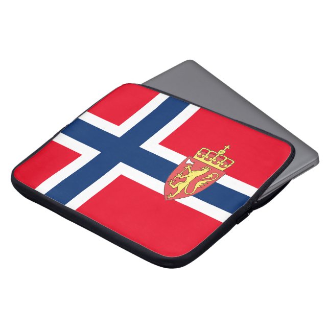 Norwegian flag laptop sleeve (Front Top)
