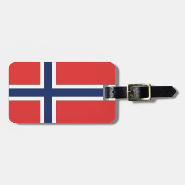 Norwegian Flag Luggage Tag (Front Horizontal)