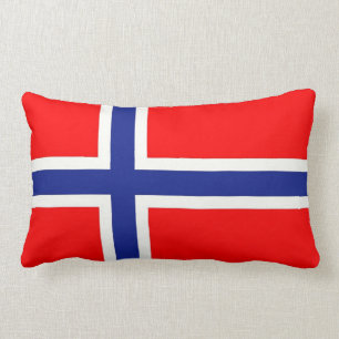 Norwegian Flag Lumbar Pillow