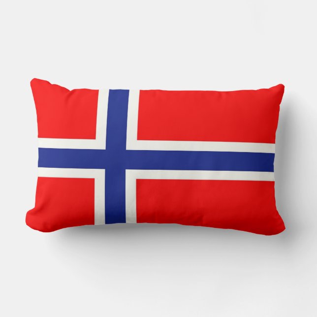Norwegian Flag Lumbar Pillow (Front)