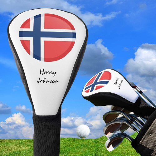 Norwegian Flag  Monogrammed Golf Clubs Covers