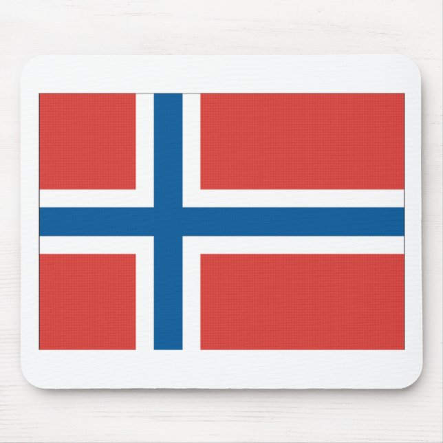 Norwegian Flag Mouse Pad (Front)