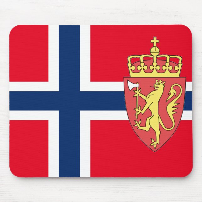 Norwegian flag mouse pad (Front)