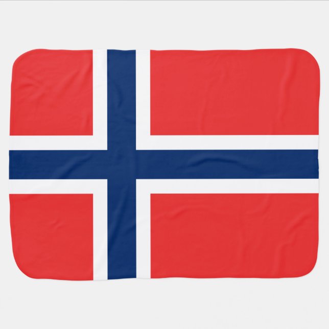 Norwegian Flag (Norway) Baby Blanket (Horizontal)