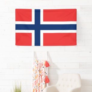 Norwegian Flag (Norway) Banner