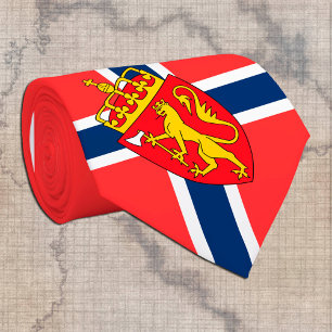 Norwegian Flag & Norway business, travel /sports Neck Tie