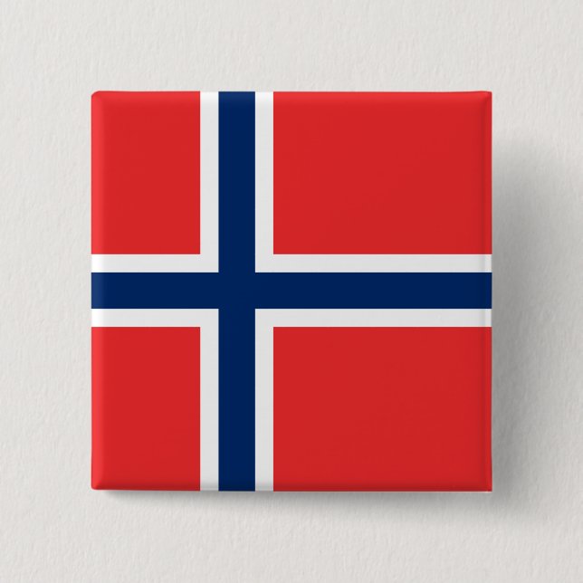 Norwegian Flag (Norway) Button (Front)