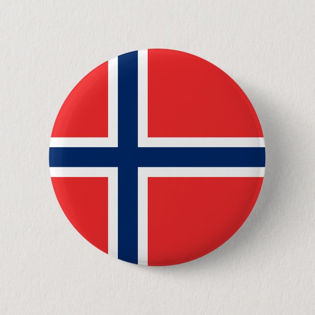 Norwegian Flag (Norway) Button (Front)