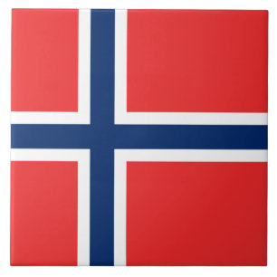 Norwegian Flag (Norway) Ceramic Tile