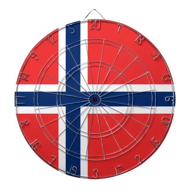 Norwegian Flag (Norway) Dart Board (Front)