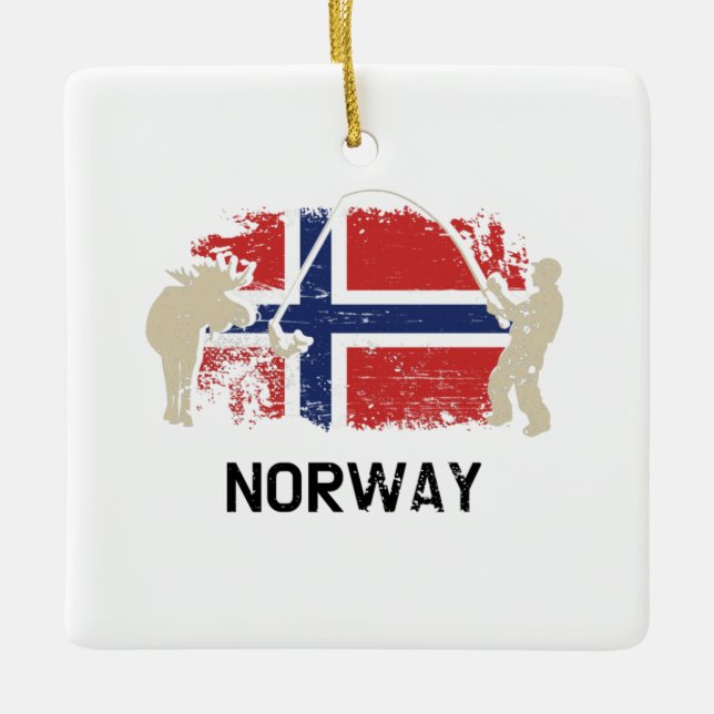 Norwegian Flag Norway Flag Ceramic Ornament (Front)