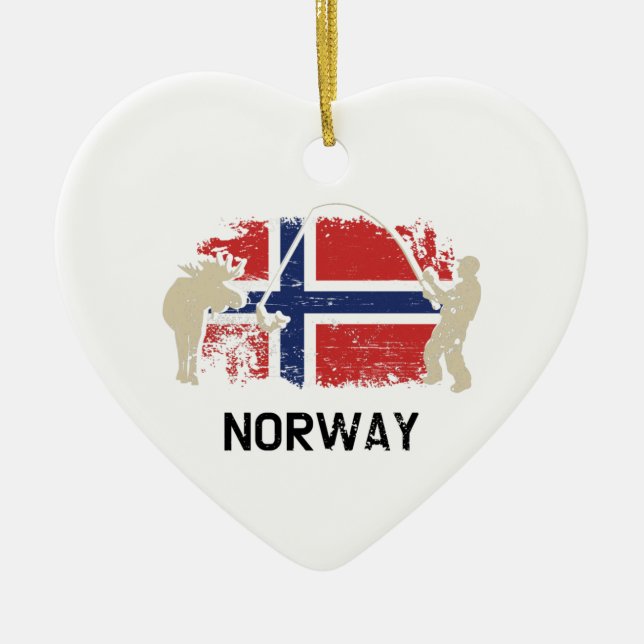 Norwegian Flag Norway Flag Ceramic Ornament (Front)