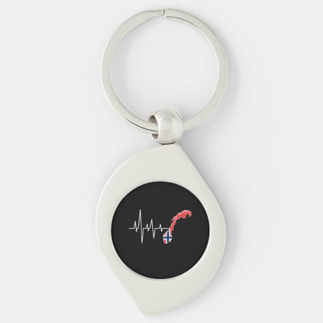 Norwegian Flag Norway Flag Keychain (Front)