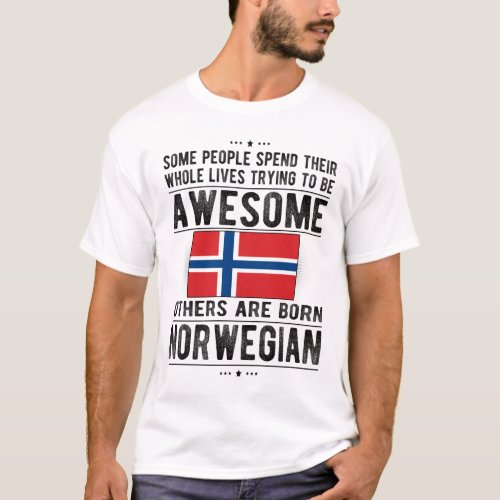 Norwegian Flag Norway Heritage Norwegian Roots T_Shirt