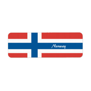 Norwegian Flag, Norway Label
