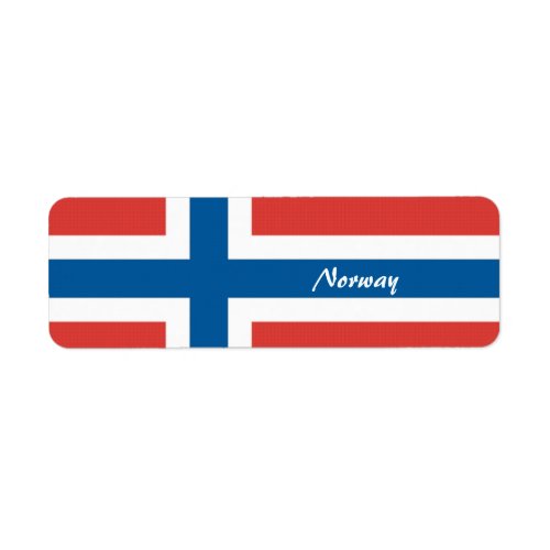 Norwegian Flag Norway Label