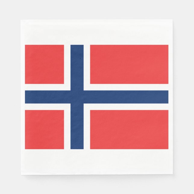 Norwegian Flag (Norway) Napkins (Front)