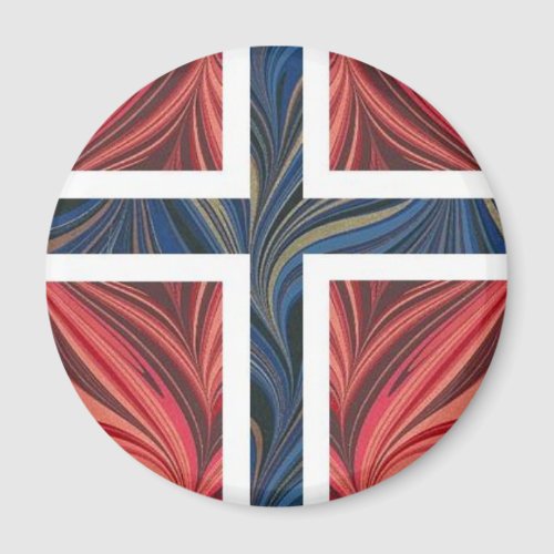 Norwegian Flag Norway Nordic Scandinavian Cross No Magnet