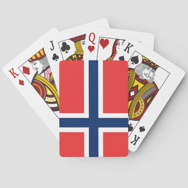 Norwegian Flag (Norway) Poker Cards (Back)